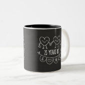 Tasse 2 Couleurs 25e Anniversary Poison Chalk Hearts (Devant droit)