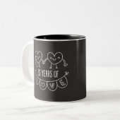 Tasse 2 Couleurs 25e Anniversary Poison Chalk Hearts (Devant gauche)