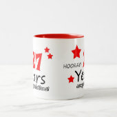 Tasse 2 Couleurs 27e anniversaire, 27 ans Mariage (Centre)
