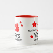 Tasse 2 Couleurs 28e anniversaire, 28 ans Mariage (Centre)