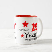 Tasse 2 Couleurs 29e anniversaire, 29 ans Mariage (Devant droit)