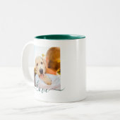 Tasse 2 Couleurs 2 Modèle photo double face aimer Texte Pine (Devant gauche)
