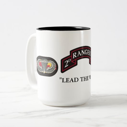 TASSE 2 COULEURS 2E BATTALION 75E RANGER REGIMENT (Devant gauche)