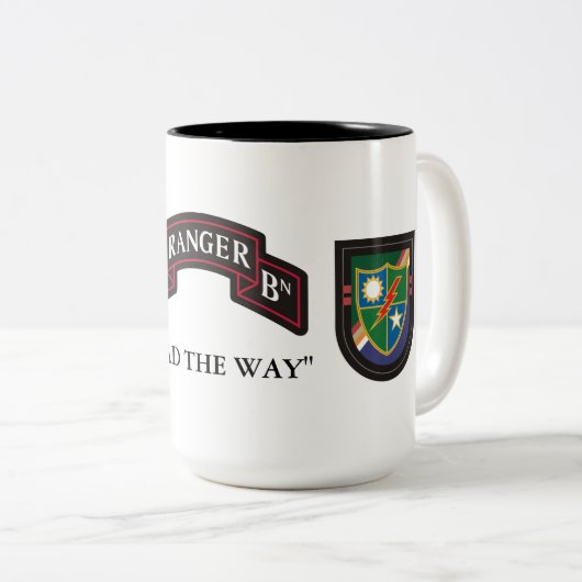 TASSE 2 COULEURS 2E BATTALION 75E RANGER REGIMENT (Devant droit)