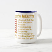 Tasse 2 Couleurs 2e Infanterie du Wisconsin (BH) (Devant droit)