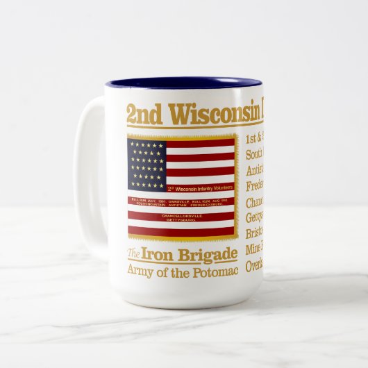 Tasse 2 Couleurs 2e Infanterie du Wisconsin (BH) (Devant gauche)