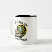 Tasse 2 Couleurs 2e RCA Tempête du désert Vet M1 Tank (Devant gauche)