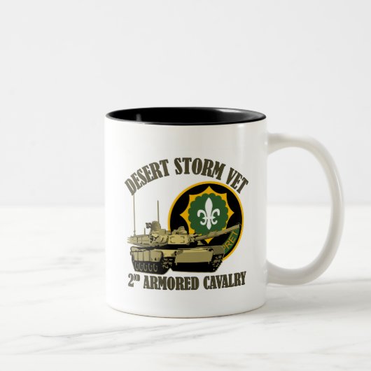 Tasse 2 Couleurs 2e RCA Tempête du désert Vet M1 Tank (Droit)