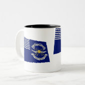 Tasse 2 Couleurs 2ème Lt Dragoons Waving Flag de régiment (Devant gauche)