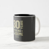 Tasse 2 Couleurs 30 ans d'être génial 30e anniversaire (Devant droit)