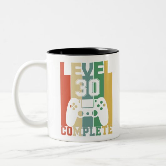 Tasse 2 Couleurs 30 ans Gamer Level 30e anniversaire Rétro complet (Gauche)