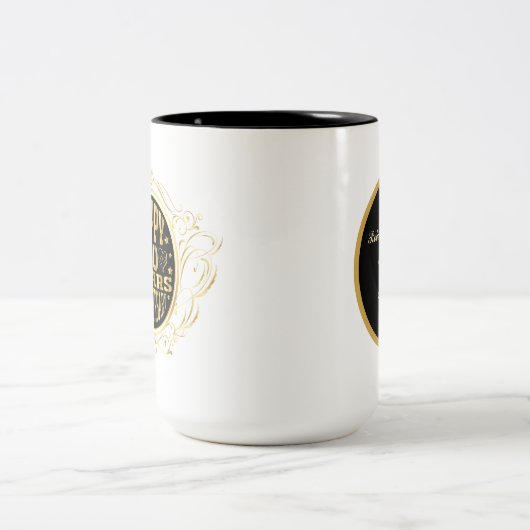 Tasse 2 Couleurs 30e anniversaire ajouter des noms date (Centre)