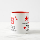 Tasse 2 Couleurs 33e anniversaire, 33 ans anniversaire de Mariage (Centre)