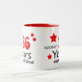 Tasse 2 Couleurs 36e anniversaire, 36 ans Mariage (Centre)