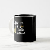 Tasse 2 Couleurs 3 Café Et Berger Allemand (Devant gauche)