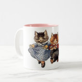 Tasse 2 Couleurs 3 joyeux chats (Devant gauche)