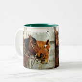 Tasse 2 Couleurs 3 têtes de cheval (Devant gauche)