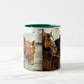Tasse 2 Couleurs 3 têtes de cheval (Centre)