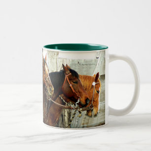 Tasse 2 Couleurs 3 têtes de cheval