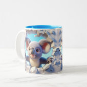 Tasse 2 Couleurs 3D Bébé mignon Koala Hot Cocaca Café Animaux (Devant gauche)