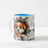 Tasse 2 Couleurs 3D Bébé mignonne Chiot Hot Coca Café Animaux (Devant gauche)