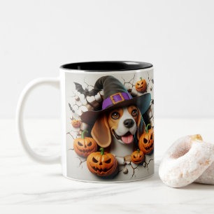 Tasse 2 Couleurs 3D Halloween Dog Breeds Halloween Mugs, Tea/Coffee