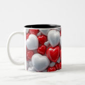 Tasse 2 Couleurs 3D Pink heart (Gauche)