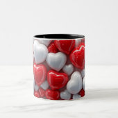 Tasse 2 Couleurs 3D Pink heart (Centre)