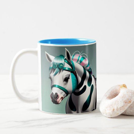 Tasse 2 Couleurs 3D Spirit Pony 7 (Avec donut)