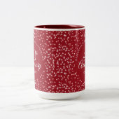 Tasse 2 Couleurs 40e anniversaire du Mariage Ruby Hearts (Centre)