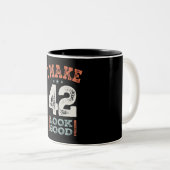 Tasse 2 Couleurs 42 Anniversaire Amusant 42 Ans (Devant droit)