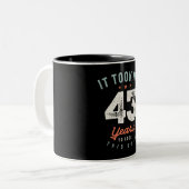 Tasse 2 Couleurs 43 Anniversaire Amusant 43 Ans (Devant gauche)