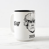 Tasse 2 Couleurs 45 47 Trump 2024 (Devant gauche)