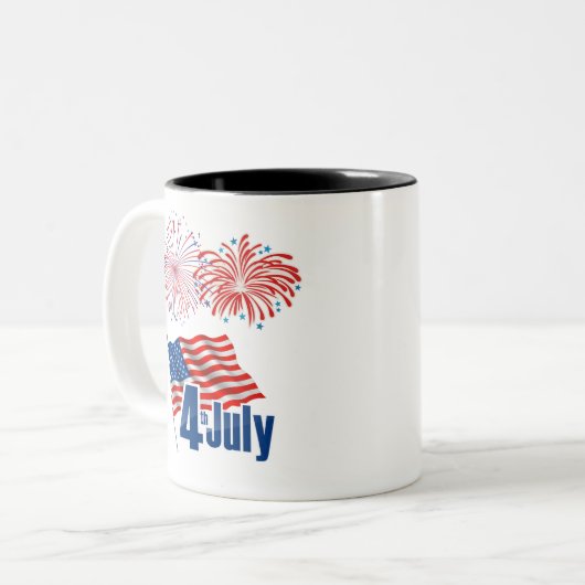 Tasse 2 Couleurs 4 juillet (Devant gauche)