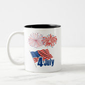 Tasse 2 Couleurs 4 juillet (Gauche)
