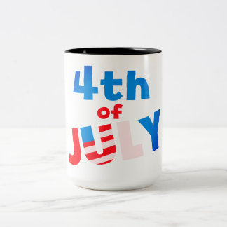 Tasse 2 Couleurs 4 juillet,