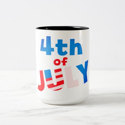 Tasse 2 Couleurs 4 juillet, (Centre)