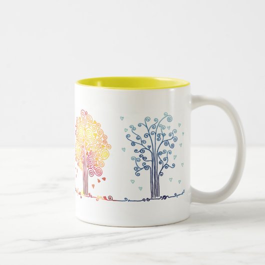 Tasse 2 Couleurs 4 saisons d'amour (Droit)