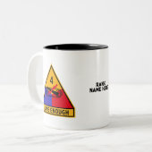 Tasse 2 Couleurs 4e division blindée "Nom Suffisant" (Devant gauche)