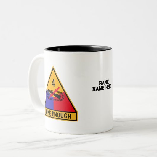 Tasse 2 Couleurs 4e division blindée "Nom suffisant" (Devant gauche)