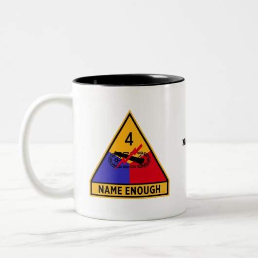Tasse 2 Couleurs 4e division blindée "Nom suffisant" (Gauche)