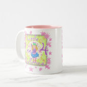 Tasse 2 Couleurs 4ème anniversaire de ballerine (Devant gauche)