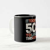 Tasse 2 Couleurs 50 Anniversaire Amusant 50 Ans (Devant gauche)