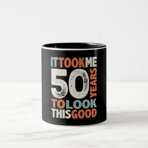 Tasse 2 Couleurs 50 Anniversaire Amusant 50 Ans