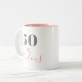 Tasse 2 Couleurs 50 et fabuleuse maman rose Grey (Devant gauche)