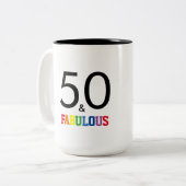 Tasse 2 Couleurs 50 et Fabuleux anniversaire (Devant gauche)