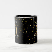 Tasse 2 Couleurs 50 et fabuleux Black Script 50e anniversaire (Centre)