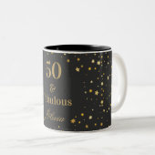 Tasse 2 Couleurs 50 et Fabulous Black Golden fête d'anniversaire (Devant droit)
