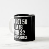 Tasse 2 Couleurs 50E Anniversaire Drôle (Devant gauche)