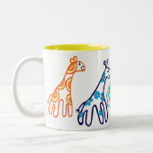 Tasse 2 Couleurs 5 girafes (Gauche)